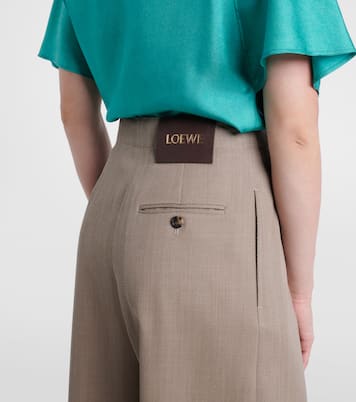 Weite Hose aus Wolle | Loewe