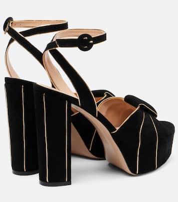 Sandales 125 à plateau en daim | Gianvito Rossi