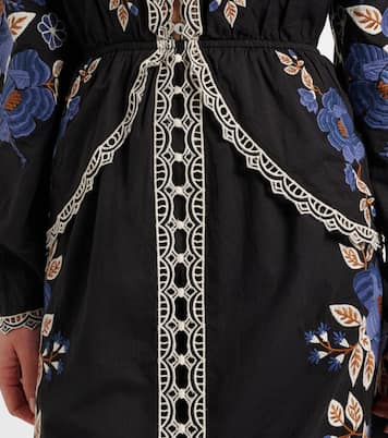 Embroidered floral cotton midi dress | Farm Rio