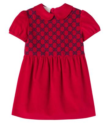 Baby Kleid GG aus Baumwollsamt | Gucci Kids