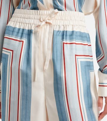 Pantalones anchos de seda estampados | Zimmermann