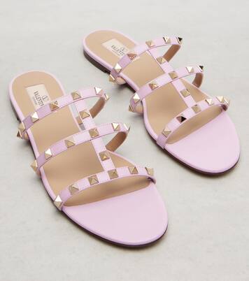 Sandalen Rockstud aus Leder | Valentino Garavani