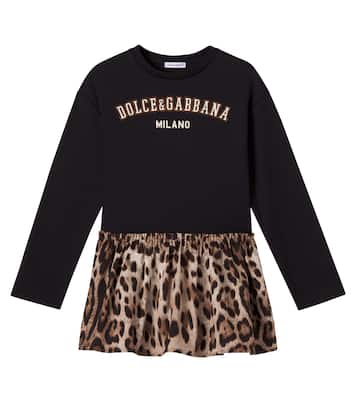 Bedrucktes Kleid aus Baumwolle | Dolce&Gabbana Kids