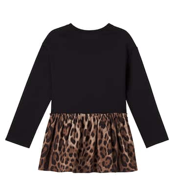 Bedrucktes Kleid aus Baumwolle | Dolce&Gabbana Kids