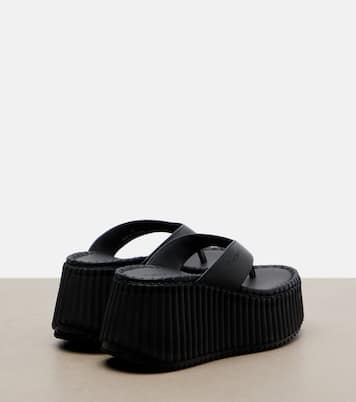 Nama leather platform thong sandals | Chloé