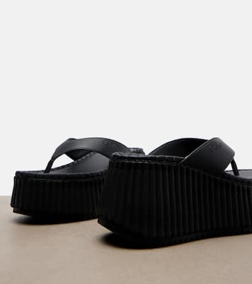 Nama leather platform thong sandals | Chloé