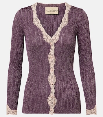 Lace-trimmed cardigan | Valentino