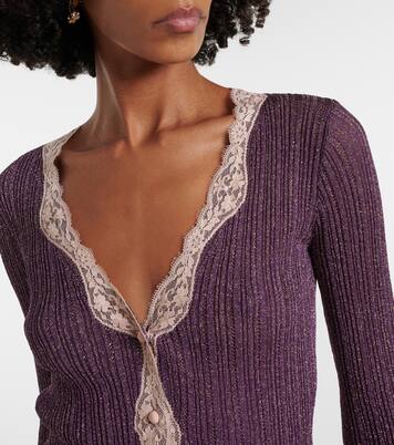 Lace-trimmed cardigan | Valentino