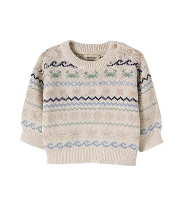 Baby - Pullover August in jacquard di cotone | Wheat