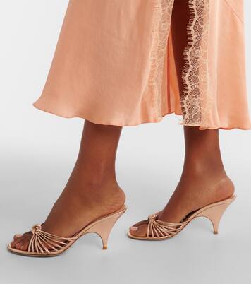 Robe nuisette Luli en satin à dentelle | Poupette St Barth