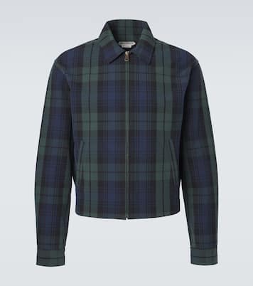 Checked cotton seersucker blouson jacket | JW Anderson