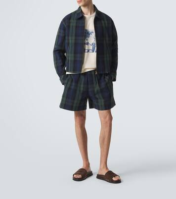 Checked cotton seersucker blouson jacket | JW Anderson