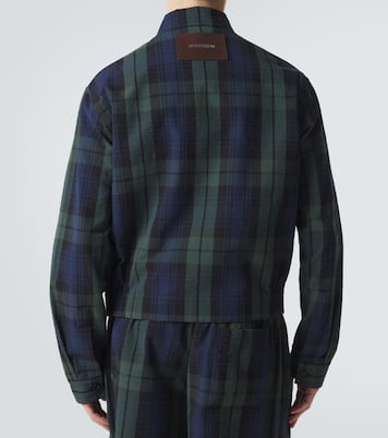 Checked cotton seersucker blouson jacket | JW Anderson