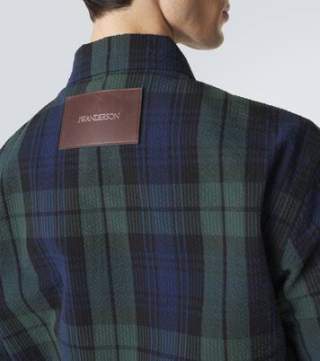Checked cotton seersucker blouson jacket | JW Anderson