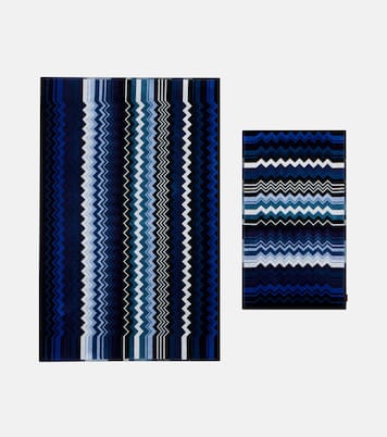 Giacomo set of 2 cotton terry towels | Missoni