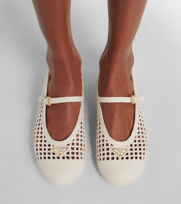 Crochet ballet flats | Prada