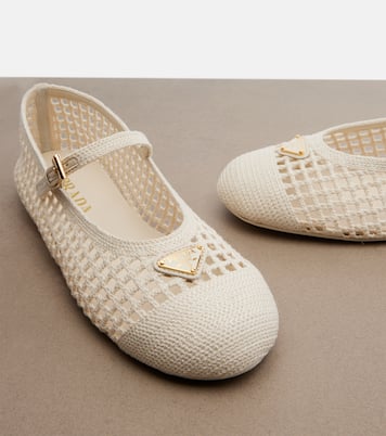 Crochet ballet flats | Prada