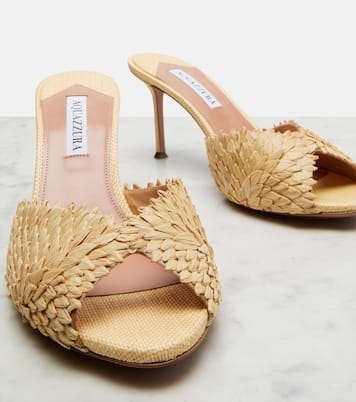 Rio Flirt raffia mules | Aquazzura