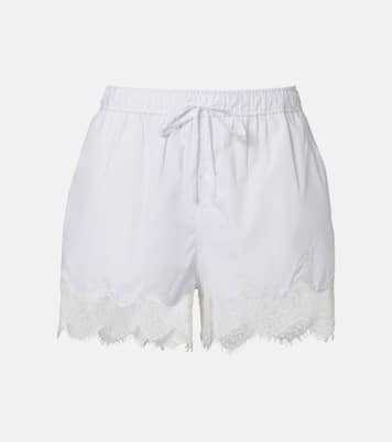 Lace-trimmed cotton shorts | Simkhai