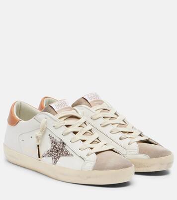 Super-Star glitter leather sneakers | Golden Goose