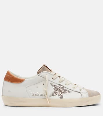 Super-Star glitter leather sneakers | Golden Goose