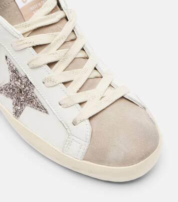 Super-Star glitter leather sneakers | Golden Goose