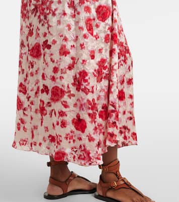 Jupe longue Hilza à fleurs en jacquard | Isabel Marant