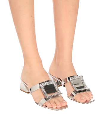 Bikiviv' 45 metallic leather sandals | Roger Vivier