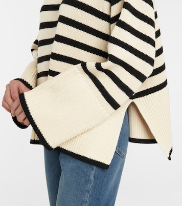 Pull rayé en laine et coton | Toteme