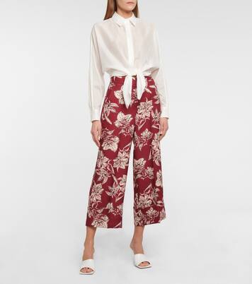 Pantalon ample Structured Florals à taille haute | Dorothee Schumacher