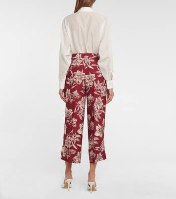 Pantalon ample Structured Florals à taille haute | Dorothee Schumacher