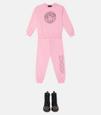 Logo cotton sweatpants | Versace Kids