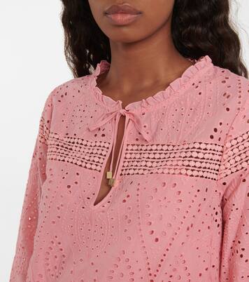 Robe en coton à broderies anglaises | Heidi Klein