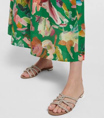 Moondust embellished leather sandals | Aquazzura