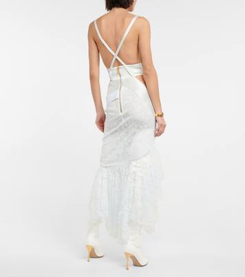 Robe midi en coton mélangé | Balmain