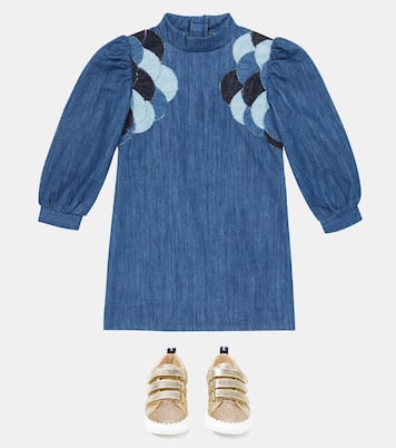 Patchwork denim dress | Chloé Kids
