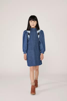 Patchwork denim dress | Chloé Kids