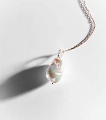 Collier en or 14 ct, diamants et perle | Mateo