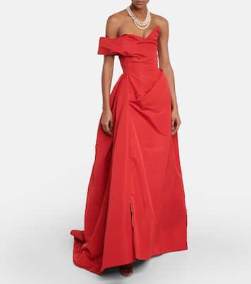 Off-Shoulder-Robe aus Satin | Vivienne Westwood