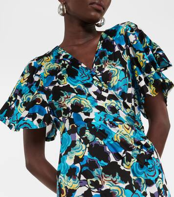 Robe midi Zetna à fleurs | Diane von Furstenberg