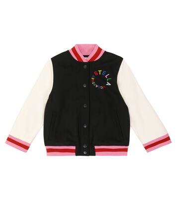 Veste teddy en laine mélangée à logo | Stella McCartney Kids