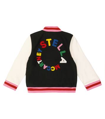 Veste teddy en laine mélangée à logo | Stella McCartney Kids