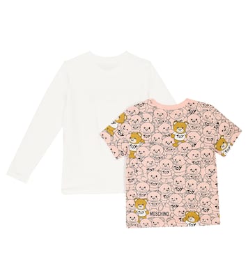 Set of 2 printed cotton jersey shirts | Moschino Kids