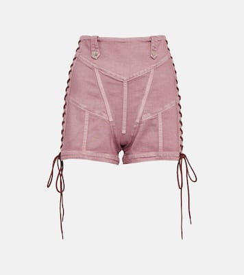 X KNWLS High-Rise Shorts aus Denim | Jean Paul Gaultier
