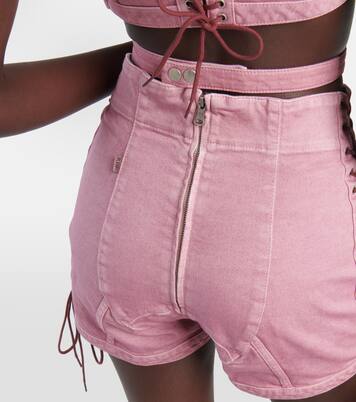 X KNWLS High-Rise Shorts aus Denim | Jean Paul Gaultier