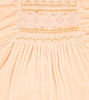 Olivina smocked velvet dress | Louise Misha