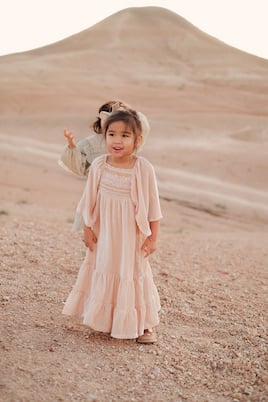 Olivina smocked velvet dress | Louise Misha