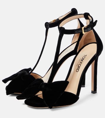 Sandalen Brigitte aus Samt | Tom Ford