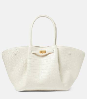 New York croc-effect leather tote bag | DeMellier