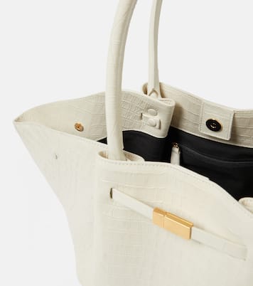 New York croc-effect leather tote bag | DeMellier